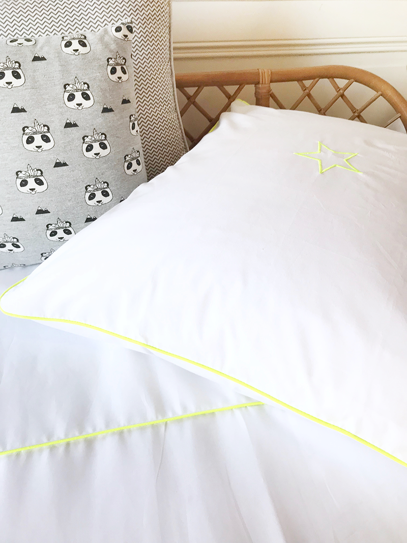 housse de couette jaune