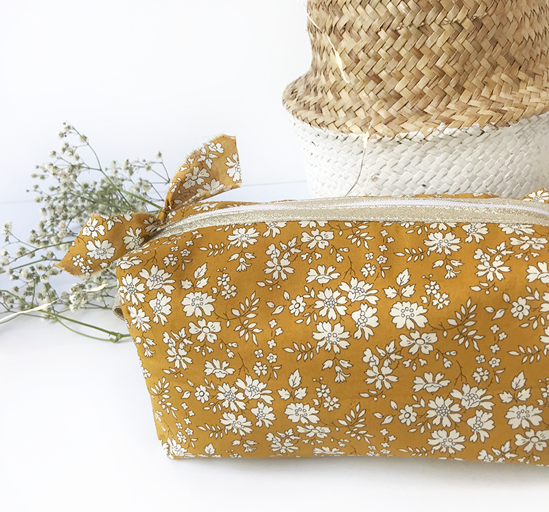 Trousse De Toilette Liberty Capel Moutarde Atelier Coco Vanille